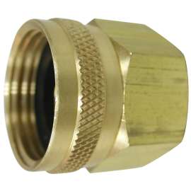 Landscapers Select PMB-055-3LC Hose Adapter, 3/4 x 3/4 in, FHT x FIP, Brass, Brass, For: Garden Hose
