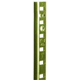 Knape & Vogt 255 PK255 BR 72 Shelf Standard, 500 lb, 23 ga Thick Material, 5/8 in W, 72 in H, Steel, Brass