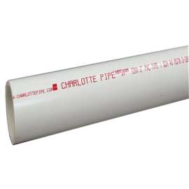 JM Eagle 30577 Pipe, 6 in, 10 ft L, Solvent Weld, SCH 40 Schedule, PVC, White