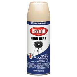 Krylon K01408777 Spray Paint, Flat, Beige, 12 oz
