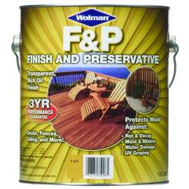 WOLMAN F&P 14396 Wood Preservative, Natural, Liquid, 1 gal, Can