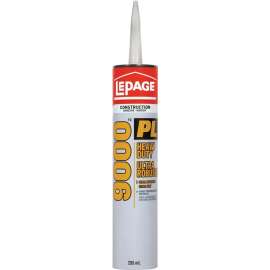 LePage PL 9000 1421925 Construction Adhesive, Beige, 295 mL Cartridge