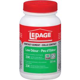 LePage 1505670 Contact Cement, Liquid, White, 237 mL Bottle