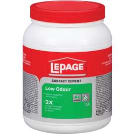 LePage 1536624 Contact Cement, Liquid, White, 1.5 L Bottle