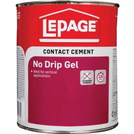 LePage Pres-Tite 1504628 Gel Contact Cement, Liquid, Solvent, Yellow, 946 mL Can