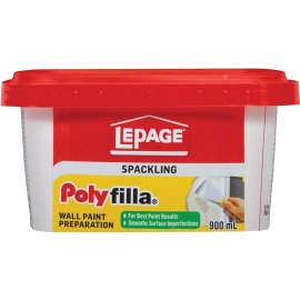 LePage Polyfilla 1256105 Wall Paint Preparation Compound, Off-White, 900 mL Plastic Tub