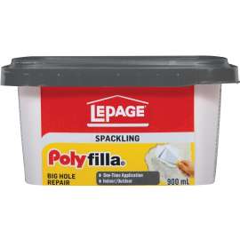 LePage Polyfilla 1256104 Spackling, Milky White, 900 mL Tub