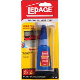LePage 2600201 Super Glue, Liquid, Sharp, Irritating, Clear/Colorless, 20 mL Carded Bottle