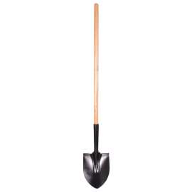GARANT 80419 Shovel, 8 in W Blade, Steel Blade, Wood Handle, Long Handle, 42 in L Handle