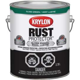 Krylon 69411 Oil-Based Enamel Paint, 3.78 l, Gloss, 125 sq-ft Coverage, 100 deg F Flash, 1.04 Specific Gravity