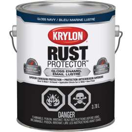 Krylon 469413000 Enamel Paint, Gloss, Navy, 3.78 L Pail