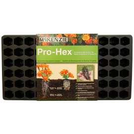 Mckenzie 137210 Seed Starter Tray, 21-1/2 in L Tray, 11 in W Tray, 72-Cell, Plastic, Black