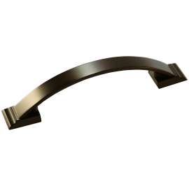 Amerock Candler Series BP29355CBZ Cabinet Pull, 5-3/16 in L Handle, 3/4 in H Handle, 1-3/16 in Projection, Zinc, Bronze