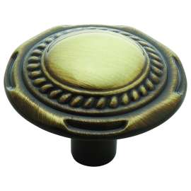 Amerock Allison Value Series BP776AE Cabinet Knob, 15/16 in Projection, Zinc, Antique English