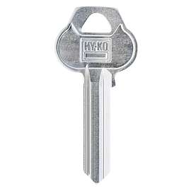 HY-KO 11010RU101 Key Blank, Brass, Nickel-Plated, For: Corbin/Russwin RU101 Locks