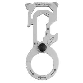 HY-KO KC616 Multi-Tool Ring, Stainless Steel Case