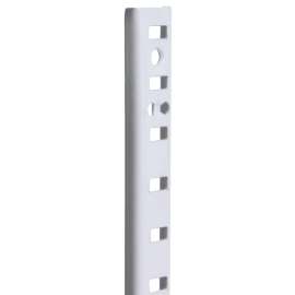 Knape & Vogt 255 255 WH 96 Mortise-Mount Pilaster Standard 500 lb, Steel, White, Wall Mounting