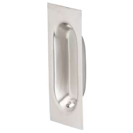 Schlage Ives Series 22B26D Rectangular Pull, 3-1/8 in W, 7/16 in D, 1-5/16 in H, Brass, Satin Chrome