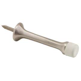 Schlage 61MB15 Door Stop, 7/8 in Dia Base, 3-1/8 in Projection, Brass, Satin Nickel