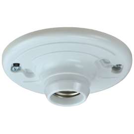 Allied Moulded LH-11WP Lamp Holder, 250 V, 660 W, Brass Contact, White