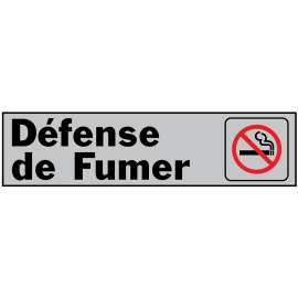 Hy-Ko 27013 Sign, SMOKING DEFENSE/NO SMOKNG, Plastic, 2 x 8 in Dimensions