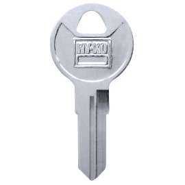 HY-KO 11010BAU3 Key Blank, Brass, Nickel-Plated, For: Bauer BAU3 Locks