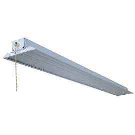 PowerZone 51010 Linkable Shop Light, 120 V, 50 W, 2-Lamp, LED Lamp, 5500 Lumens, 5000 K Color Temp, White