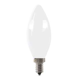 Feit Electric BPCTF40/927CA/FIL/2 LED Bulb, Specialty, Torpedo Tip Lamp, 40 W Equivalent, E12 Lamp Base, Dimmable, Frosted