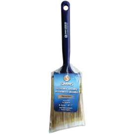 SIMMS 1930-64 Angular Sash Brush, 2-1/2 in W, 2-7/8 in L Bristle, Nylon/Polyester Bristle