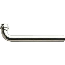 Plumb Pak PP20216 Waste Drain Tube, 1-1/2 in, 15 in L, Brass, Chrome