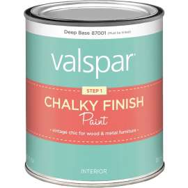 Valspar 410.0087001.005 Chalky Finish Paint System, Deep Base, 1 qt, Can