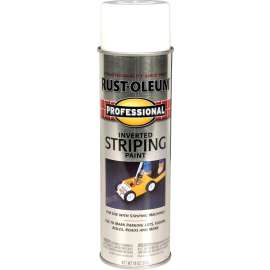RUST-OLEUM PROFESSIONAL 2593838 Striping Paint Spray, White, 18 oz, Aerosol Can