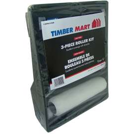 TIMBERMART Z SR9N310TBM Lint-Free Paint Roller Set, Fabric, 3-Piece