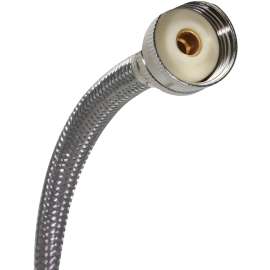 FLUIDMASTER 9WM60C Braided Washing Machine Connector, Flexible, 3/4 in Inlet, Compression Inlet, 3/4 in Outlet, 60 in L