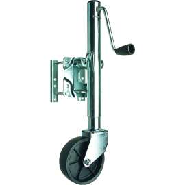 REESE TOWPOWER 74410 Trailer Jack, 1000 lb Lifting, 9.95 to 22.7 in Max Lift H, 23-1/5 in OAH, Steel