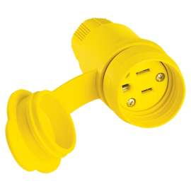 Arrow Hart 15W47 Plug and Connector, 2 -Pole, 15 A, 125 VAC, NEMA: NEMA 5-20P, Yellow