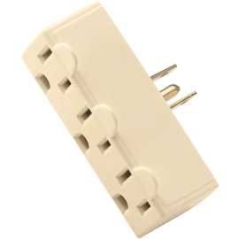 EATON C1147V-SP-C Plug In Receptacle, 15 A, 125 V, 3 -Outlet, NEMA: EEMAC 5-15, Ivory