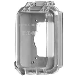 EATON WIU-1VX Weatherproof Box, 4-1/4 in W, 6.05 in H, Surface Mounting, Polycarbonate, Gray