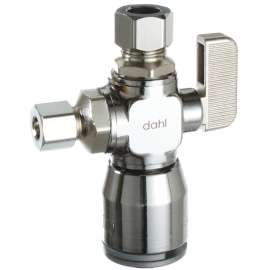 DAHL 511-QG3-31-31 Ball Valve, 1/2, 3/8 x 3/8 in Connection, Compression, 125 psi Pressure, Manual Actuator, Brass Body