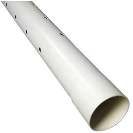 Charlotte Pipe PVC 30040P 0800 Pipe, 4 in, 10 ft L, PVC DWV, White