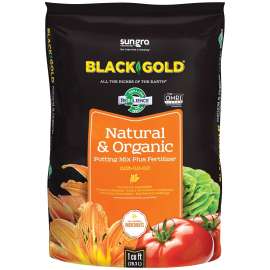 sun gro BLACK GOLD 1402040 1 CFL P Potting Mix, 1 cu-ft Coverage Area, Granular, Brown/Earthy, 70 Bag