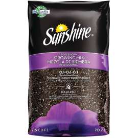 sun gro Sunshine 108 2.50 CFL P Professional Growing Mix, Granular, Brown, Earthy, 2-1/2 cu-ft Bag
