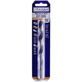 Vulcan Jobber Length Drill, 1/2 In Dia X 6 In L, 3/8 In Reduced Shank, High Speed Steel