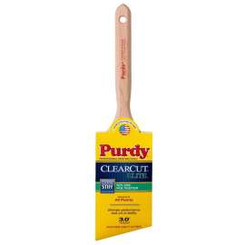 Purdy Clearcut Elite 144152830 Trim Brush, 3 in W, Nylon/Polyester Bristle, Fluted Handle