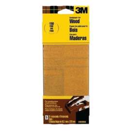 3M 19037-20-CC Sandpaper, 9 in L, 3.66 in W, Medium, 100 Grit, Garnet Abrasive