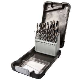 Vulcan Jobber Length Drill Set, 1/16 - 3/8 In, 21 Pieces, High Speed Steel