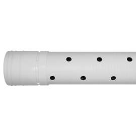 Hancor 04520010 Triplewall Pipe, 4 in Bell x Spigot, White