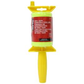 TASK T27210 Construction Line Reel, 500 ft L Line, Fluorescent Yellow Line