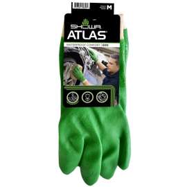 ATLAS 600M-08.RT Ultra-Flexible Coated Gloves, M, Knit Wrist Cuff, PVC Glove, Green