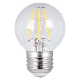 Feit Electric BPGM40827/LED/2/CAN Vintage LED Bulb, Globe, G16-1/2 Lamp, 40 W Equivalent, E26 Lamp Base, Dimmable, Clear